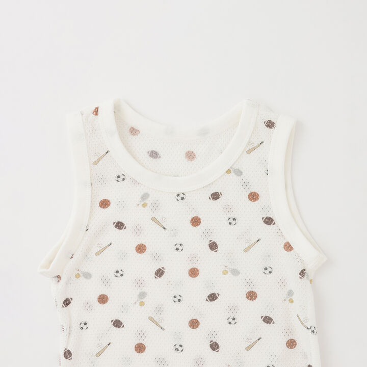[Weak Acidity] Mesh Tank Undershirts 2-Pack,Pearl white, medium image number 2