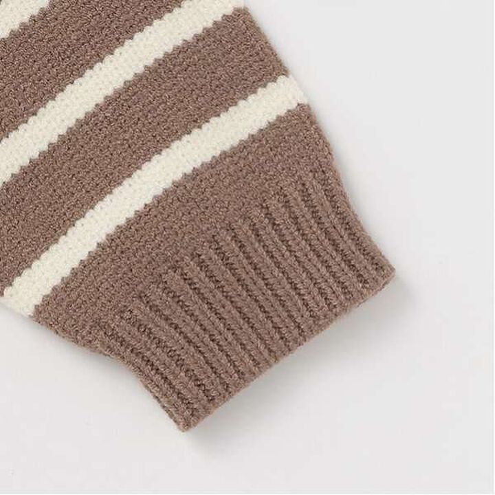 Washable Striped Knit,Light green, medium image number 4