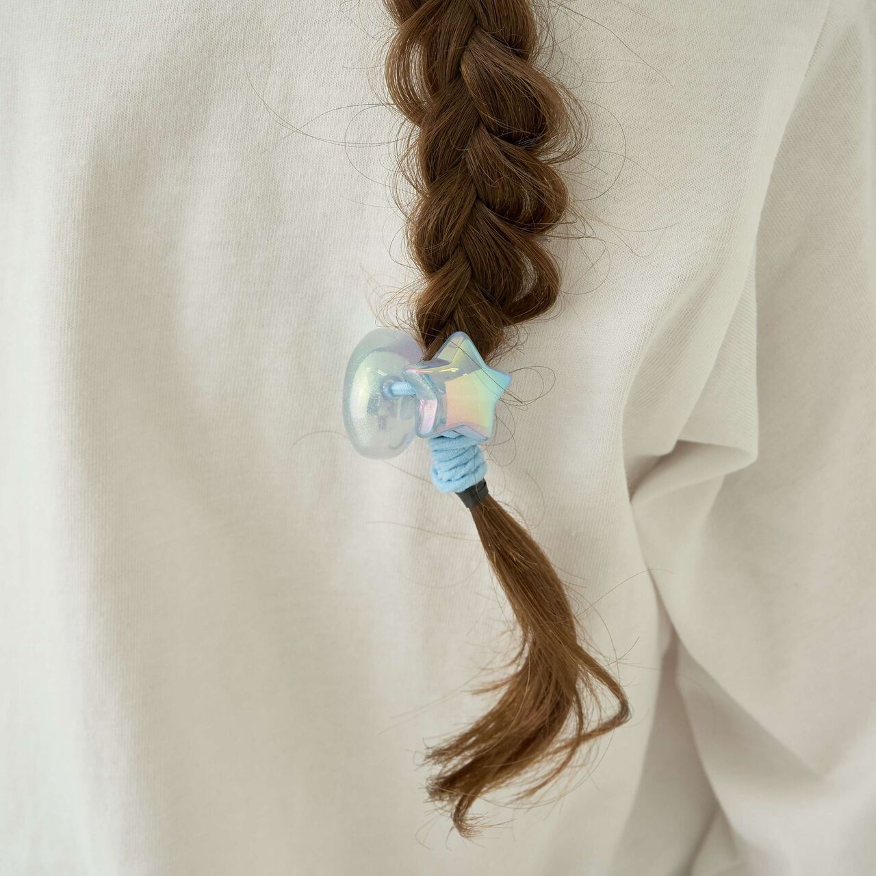 [Soft Glow] Star & Moon Hair Ties (Set of 2) [Kids] [Girls],Lavender, large image number 2