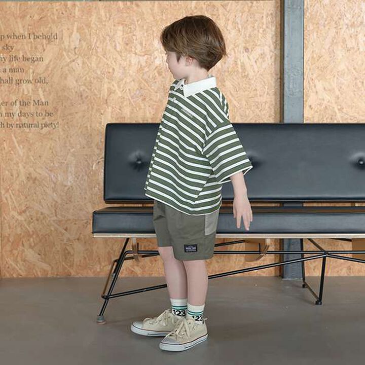 Non-Deforming Soft Cotton Oversized Stripe Print Rugby Shirt,Purple, medium image number 4