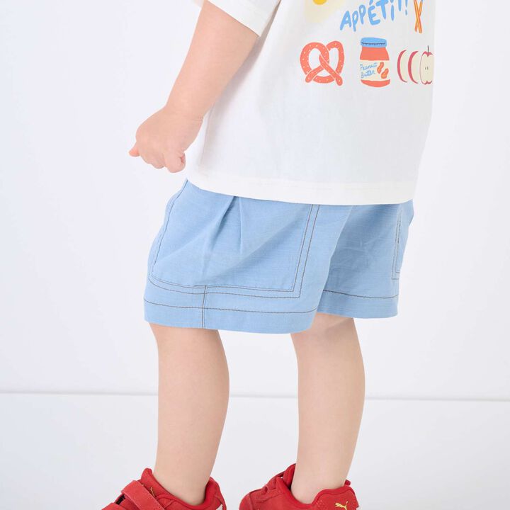 Cotton Rayon Woven Shorts,Sax blue, medium image number 1