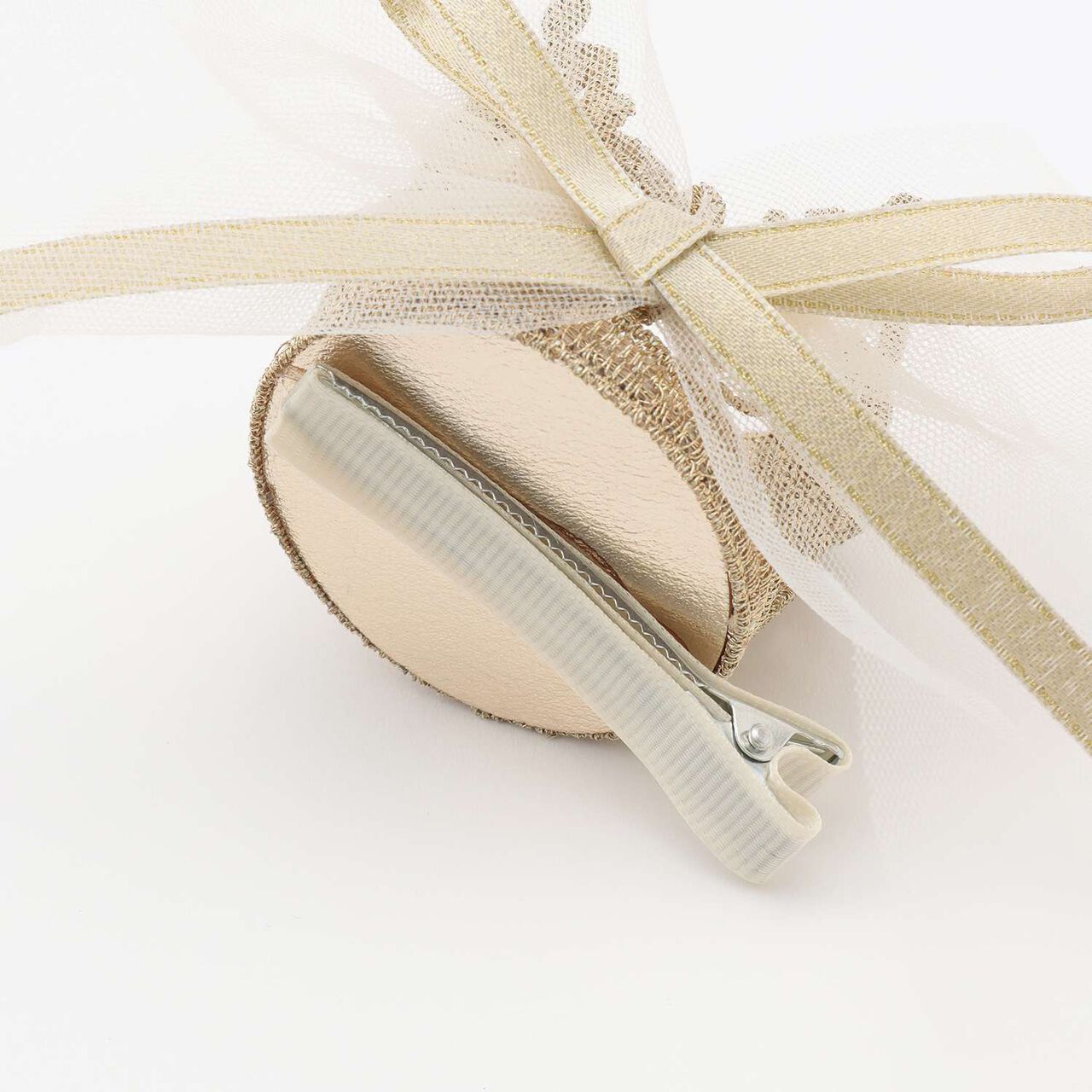 Tulle Crown Hair Clip,Gold, large image number 3