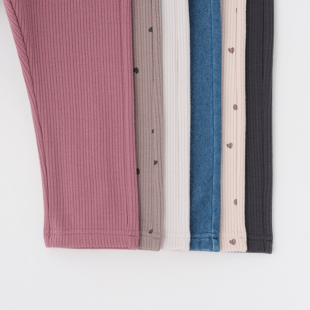 Wool Lined Back Frill Leggings,Blue, large image number 9