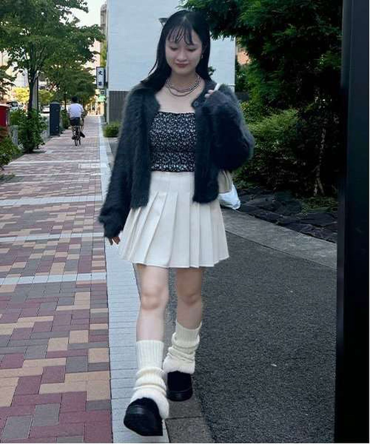 Shaggy Short Cardigan,Ivory, large image number 6