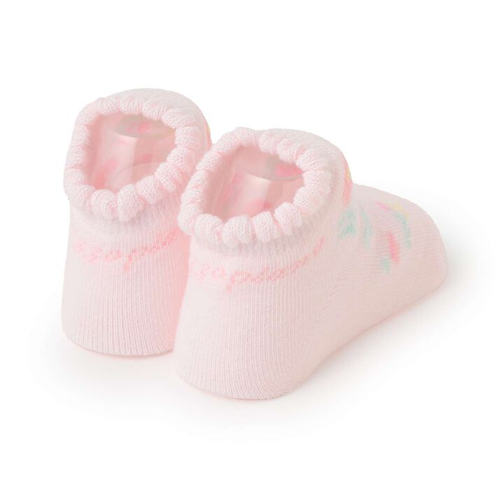 Flower Pattern Socks [Made in Japan],Light pink, medium image number 1