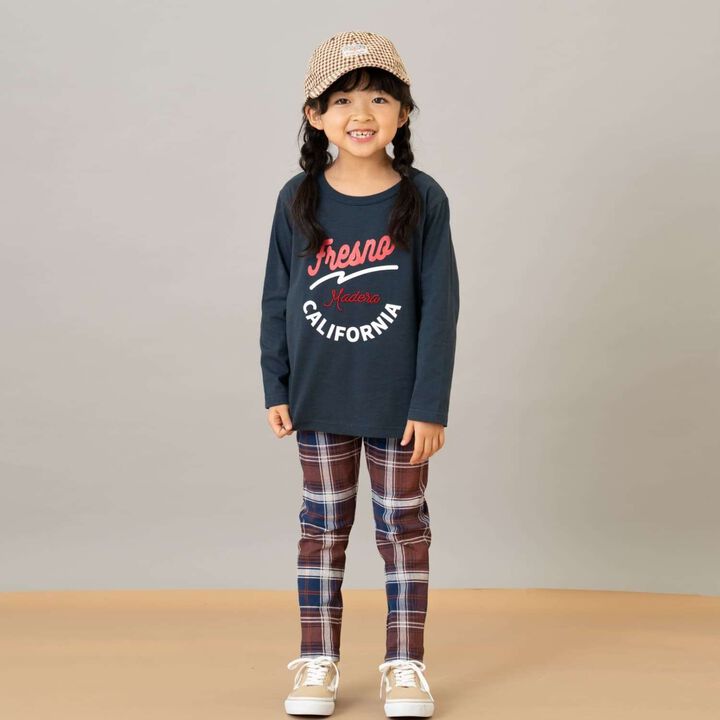 [365D.] Anti-Stain Jersey Knit Pattern Leggings,Dark brown, medium image number 3