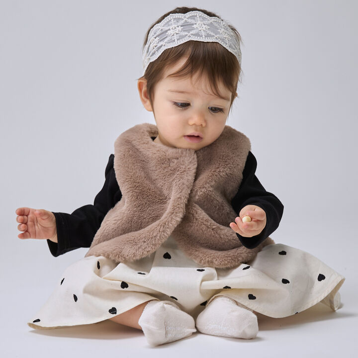 Link - Fur Vest,Ivory, medium image number 1