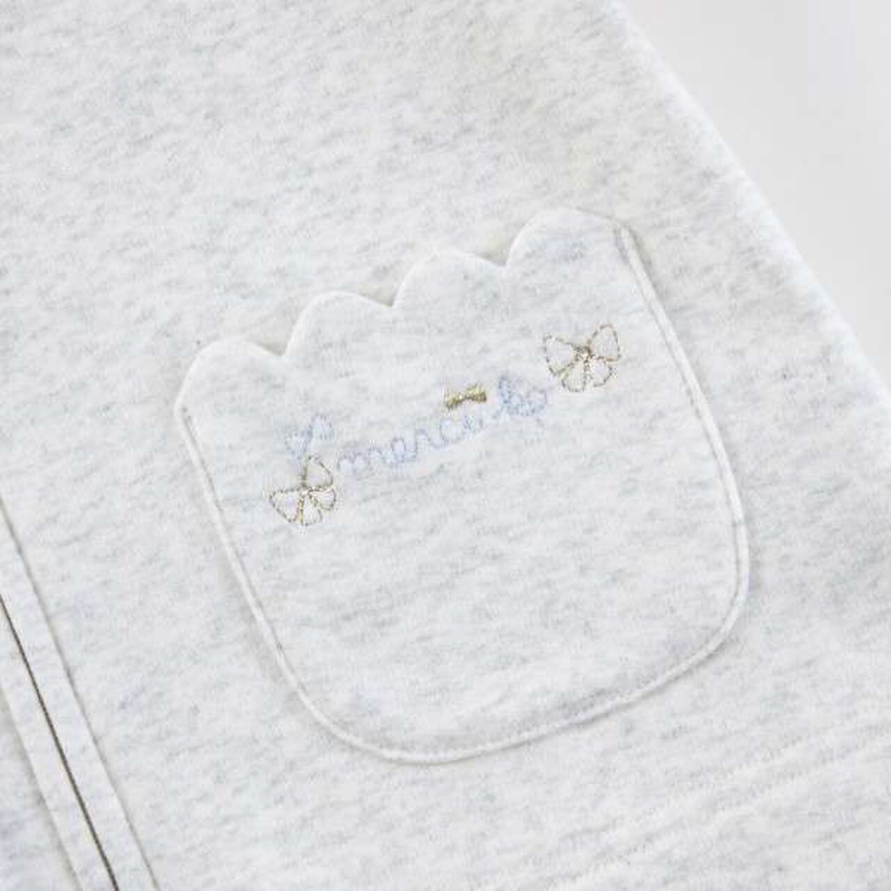 KP Scallop Trim Pocket Shaggy Lining Zip-Up (90-140),Black, large image number 4