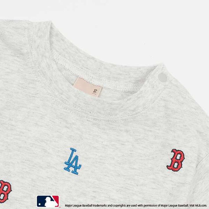 [MLB] Logo Embroidery T-Shirt,Smoke white, medium image number 3