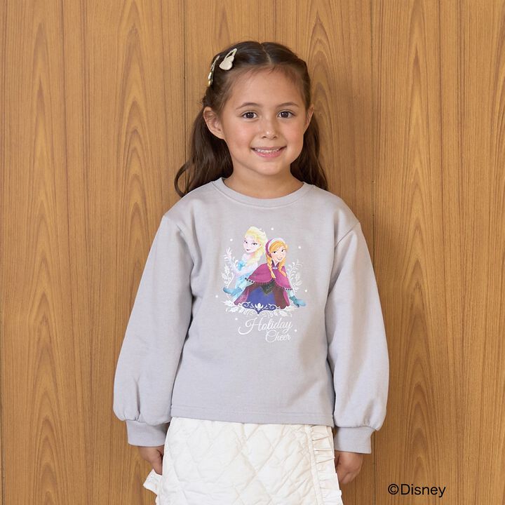 [Frozen] [Goodbye Pills Brushed Fleece] Sparkling Lame & Transfer Assortment Print Sweatshirt,Gray, medium image number 0