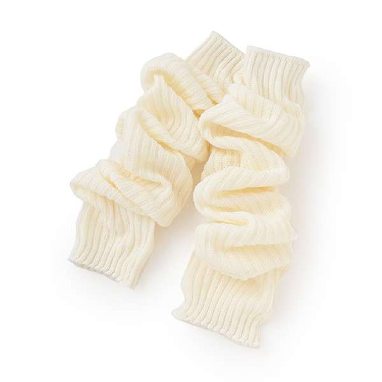 Plain Leg Warmers,Cream, large image number 6