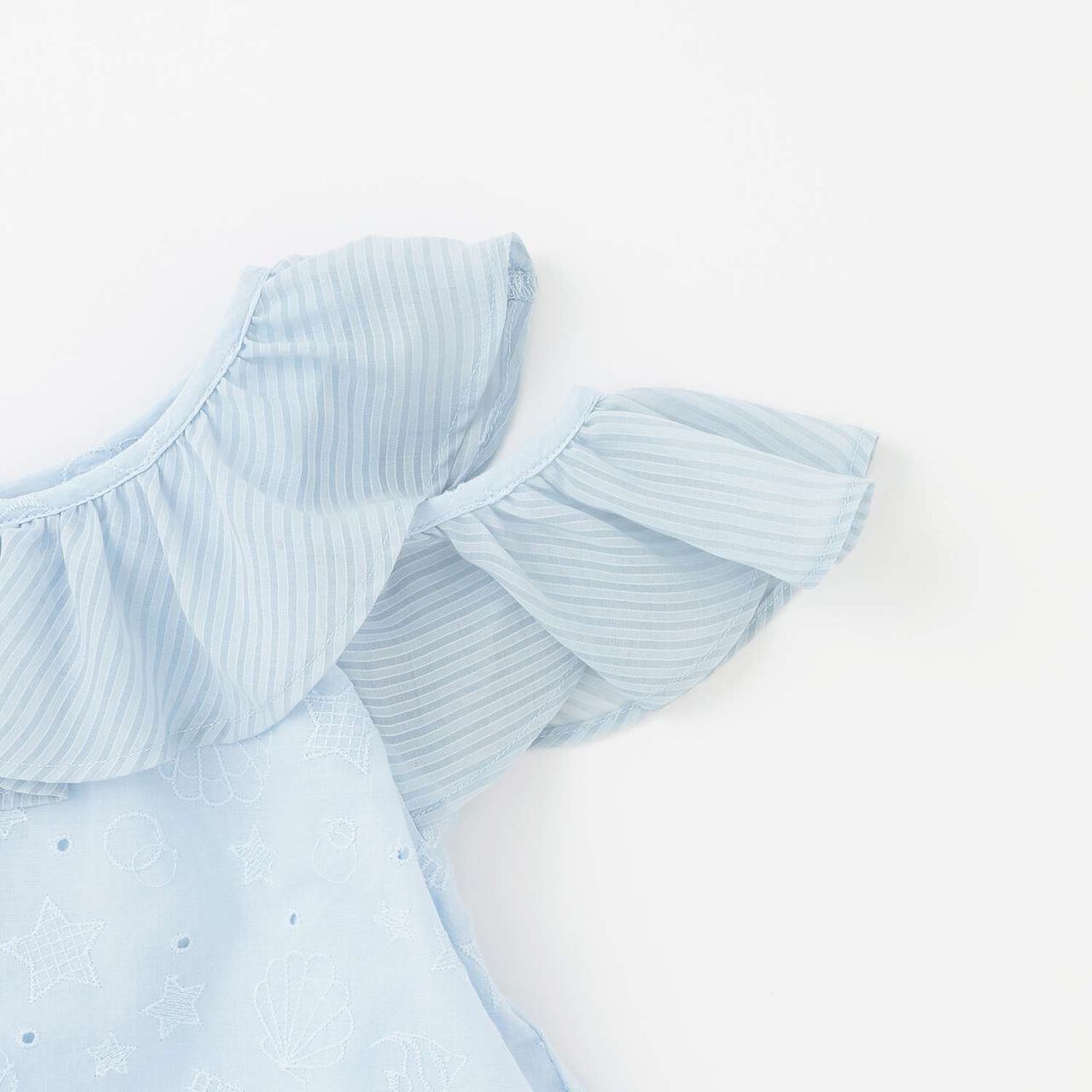 [Restocked] Shell Pattern Lace Tunic,Sax blue, large image number 3