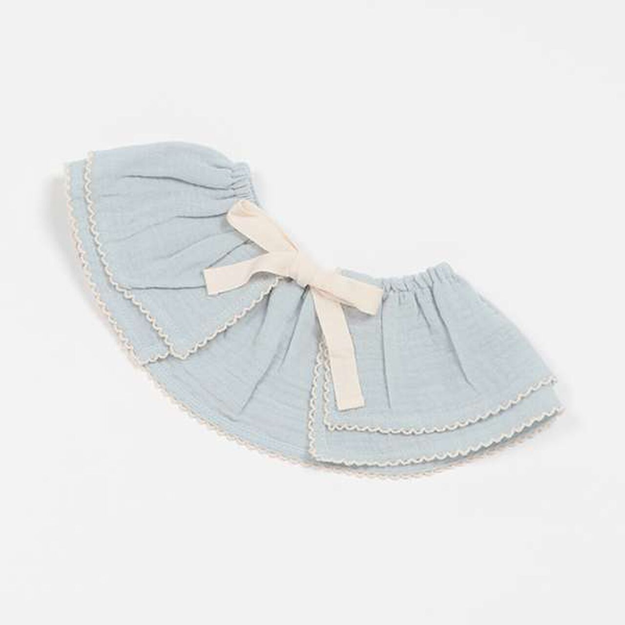 Frill Collar Bib with Pikomi Shin,Navy, large image number 6