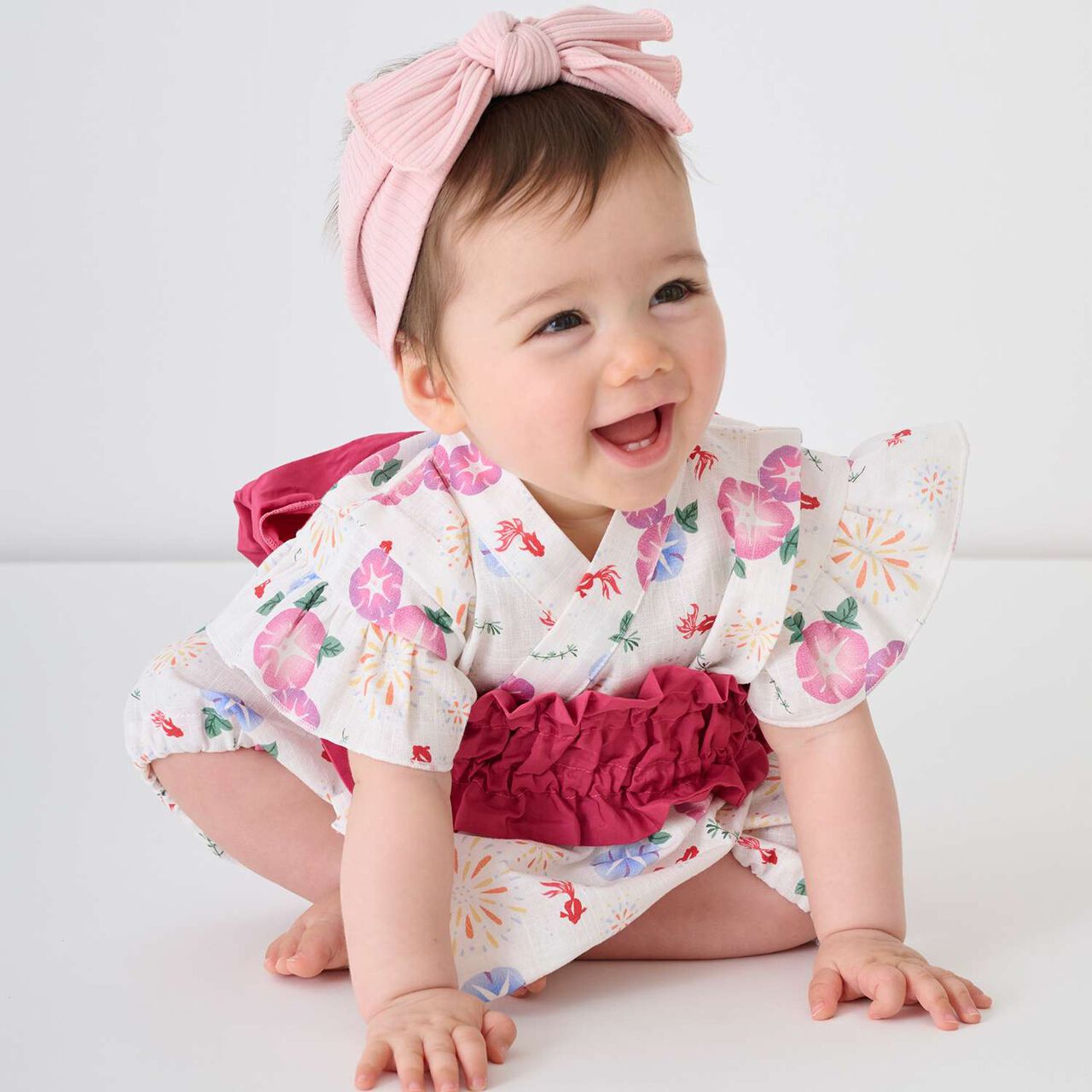 [Web Exclusive] Baby GIRLS Jinbei Set,Navy, large image number 2