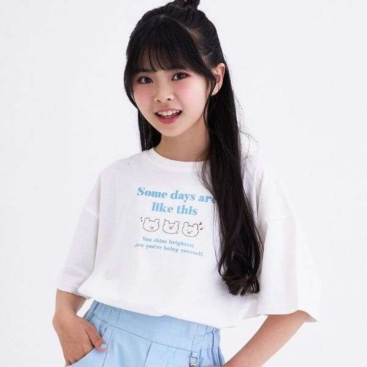 [Daily Price] 100% Cotton Loose Bear Illustration Short Sleeve T-Shirt - Color Variations,, medium