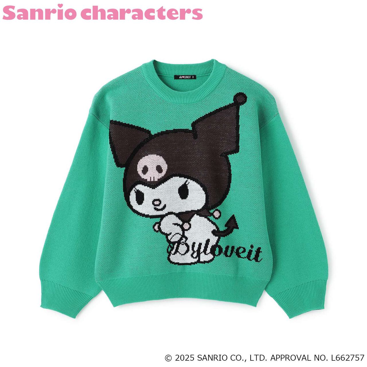 Kuromi Jacquard Knit Pullover,Lavender, large image number 11