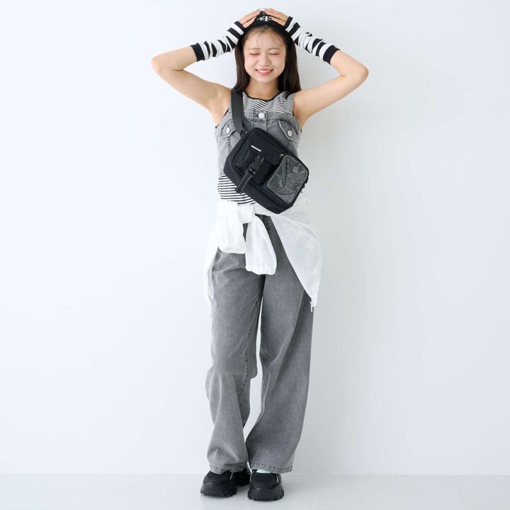 [LTXC] Clear Lame Pocket Shoulder Bag,Black, medium image number 4