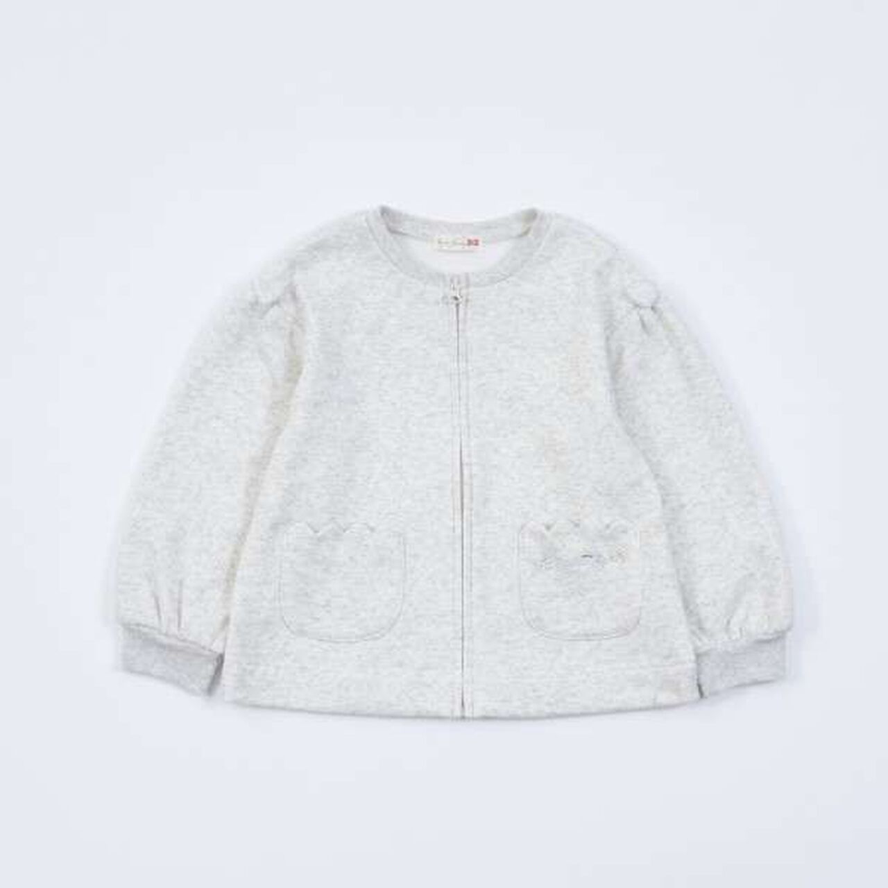 KP Scallop Trim Pocket Shaggy Lining Zip-Up (90-140),Black, large image number 17