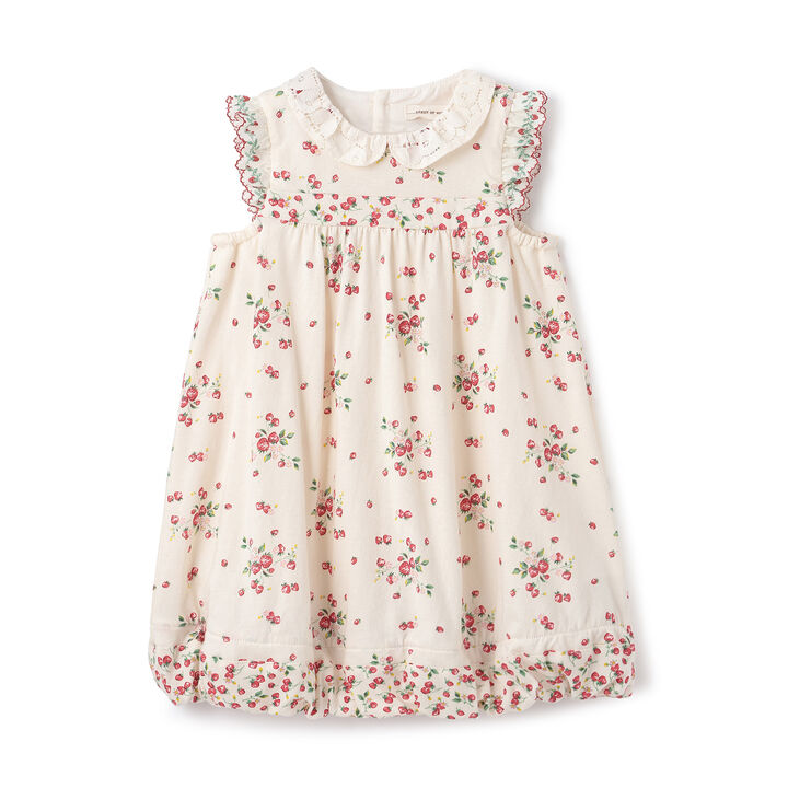 Wild Strawberry Balloon One-Piece Dress [Organic] [Made in Japan],, medium