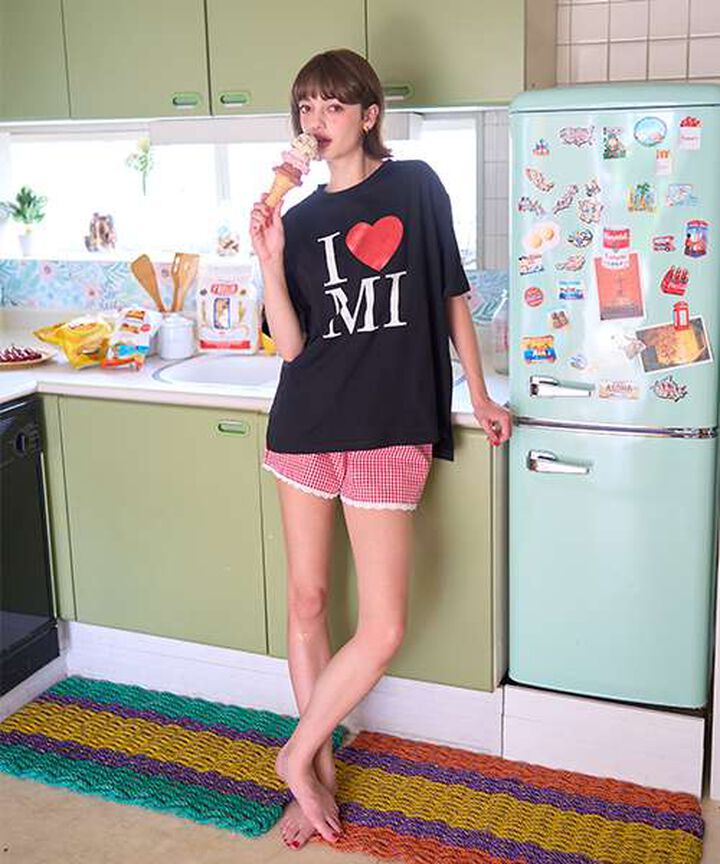Logo Short Sleeve T-Shirt [Korean Fashion],Black, medium image number 1