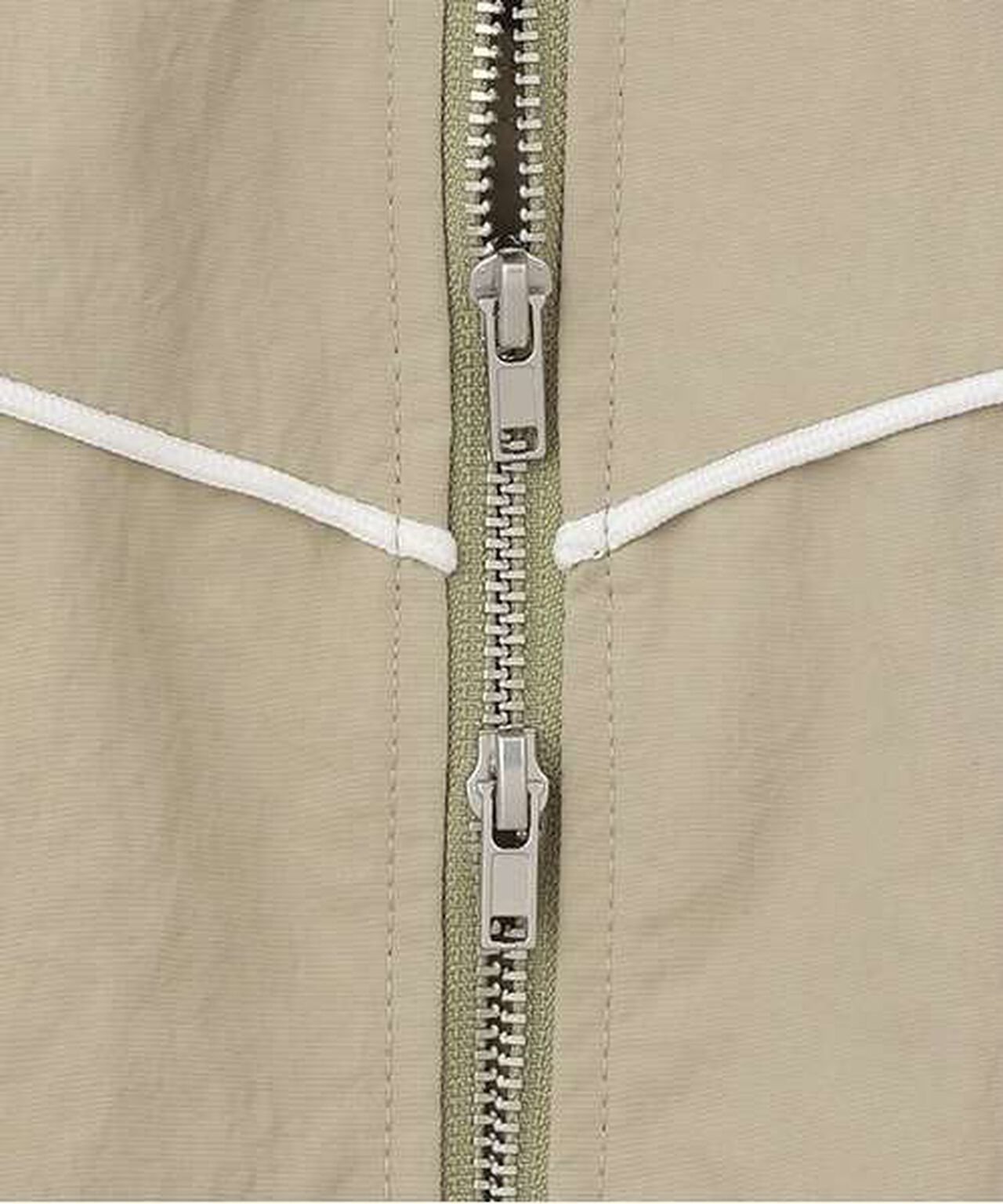 Nylon Zip Parka,Khaki, large image number 14