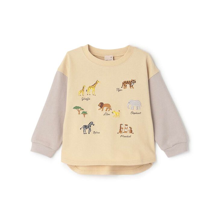 Animal Embroidery Long-Sleeve T-Shirt,, medium