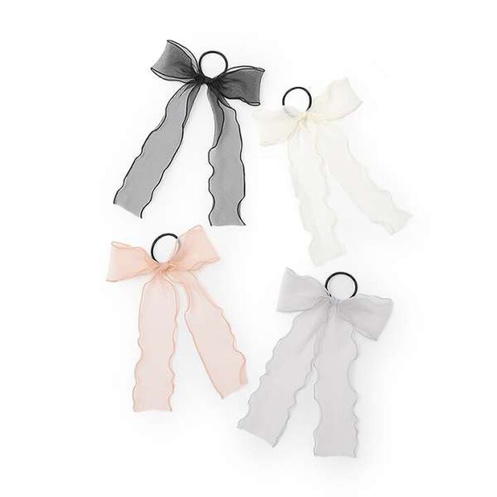 Chiffon Ribbon Hair Tie,Pink, medium image number 3