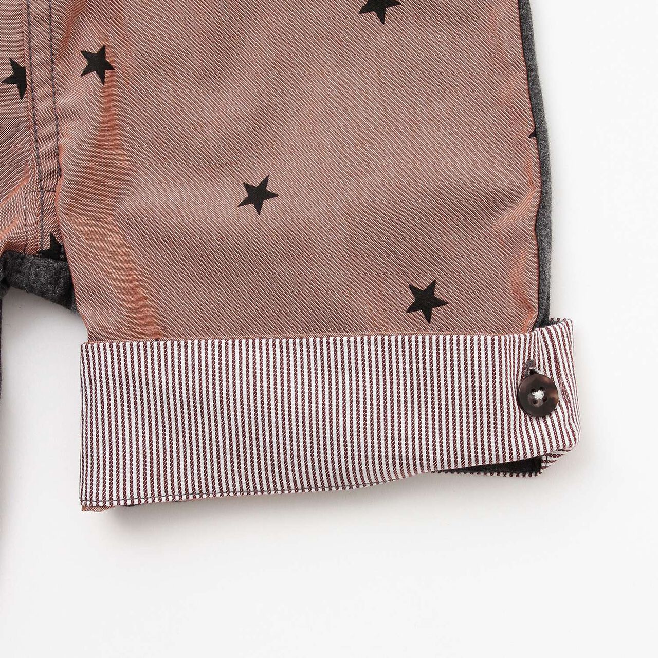 Star Pattern Denim Half Pants,Navy, large image number 4