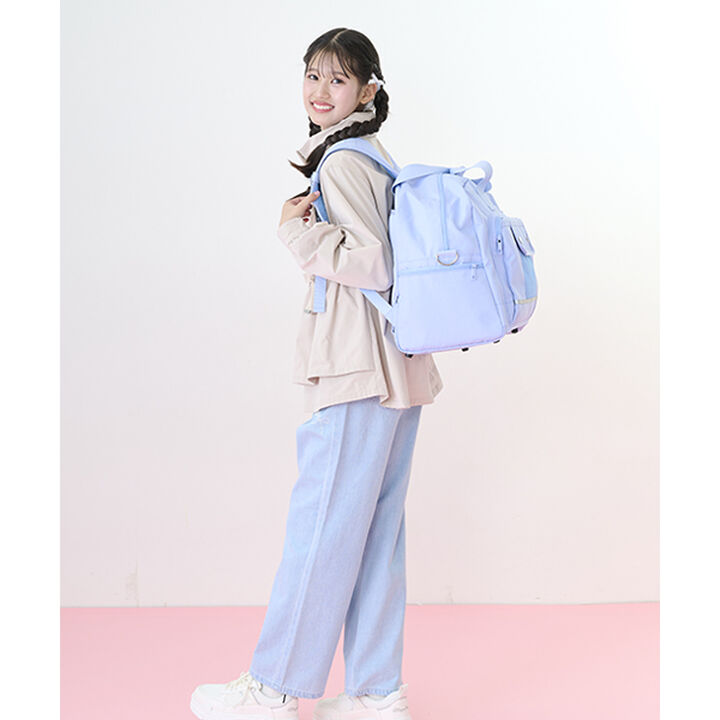 Lace Appliqué Slim Fit Loose Straight Denim Pants,Light blue, medium image number 15