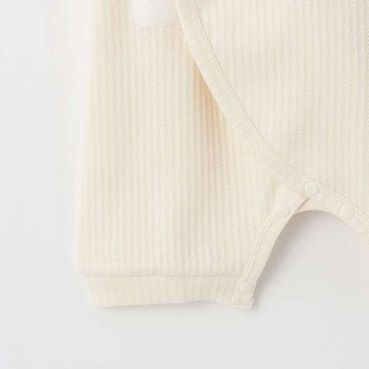 [Made in Japan] Wild Strawberry Frill Collar Newborn Wear,Pearl white, medium image number 7