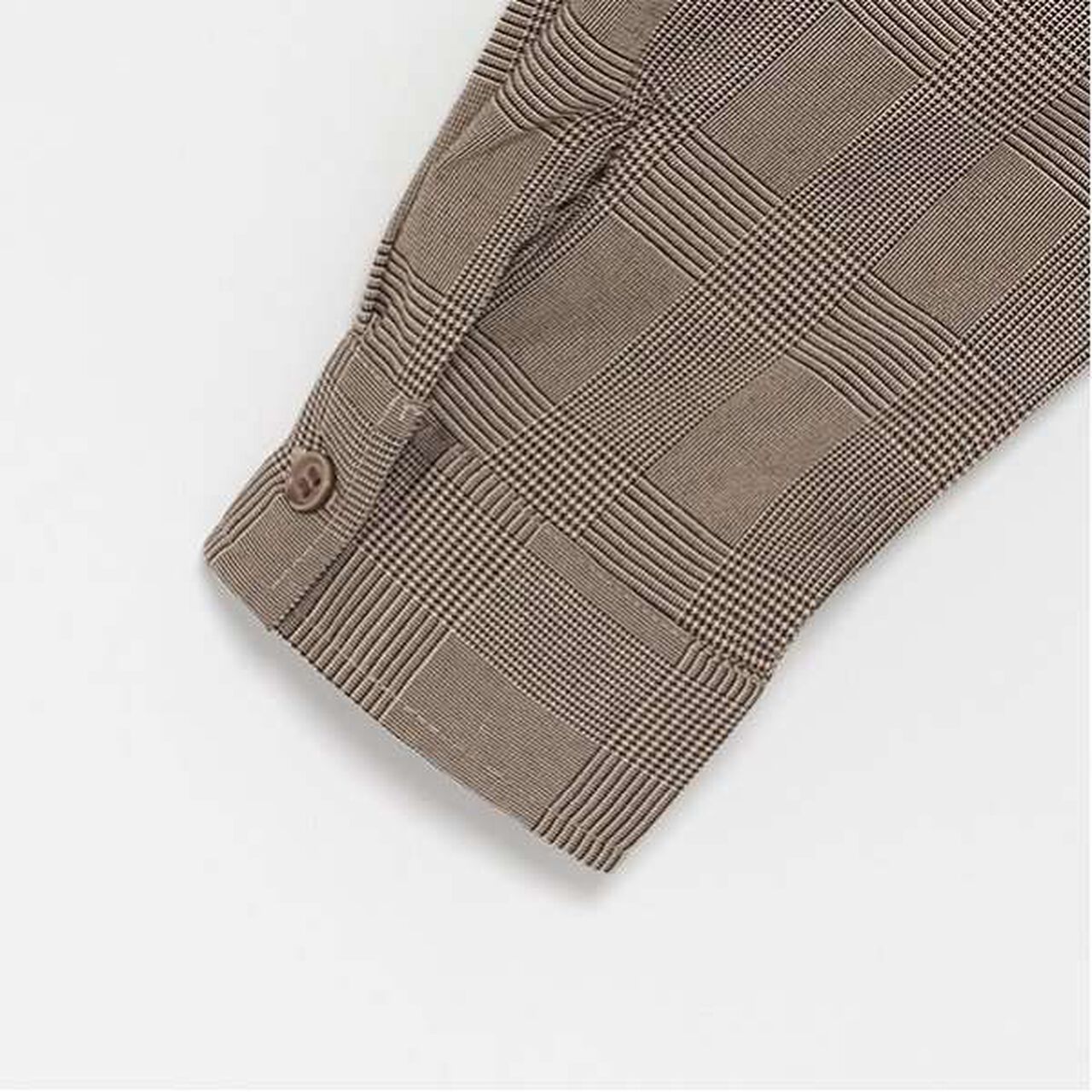 Glen Checkered One-Piece Dress with Bustier,Gray, large image number 15