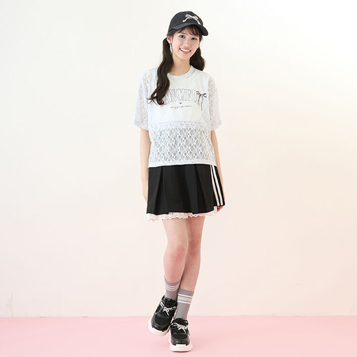 Lace Top & Tank Top Set,White, medium image number 7