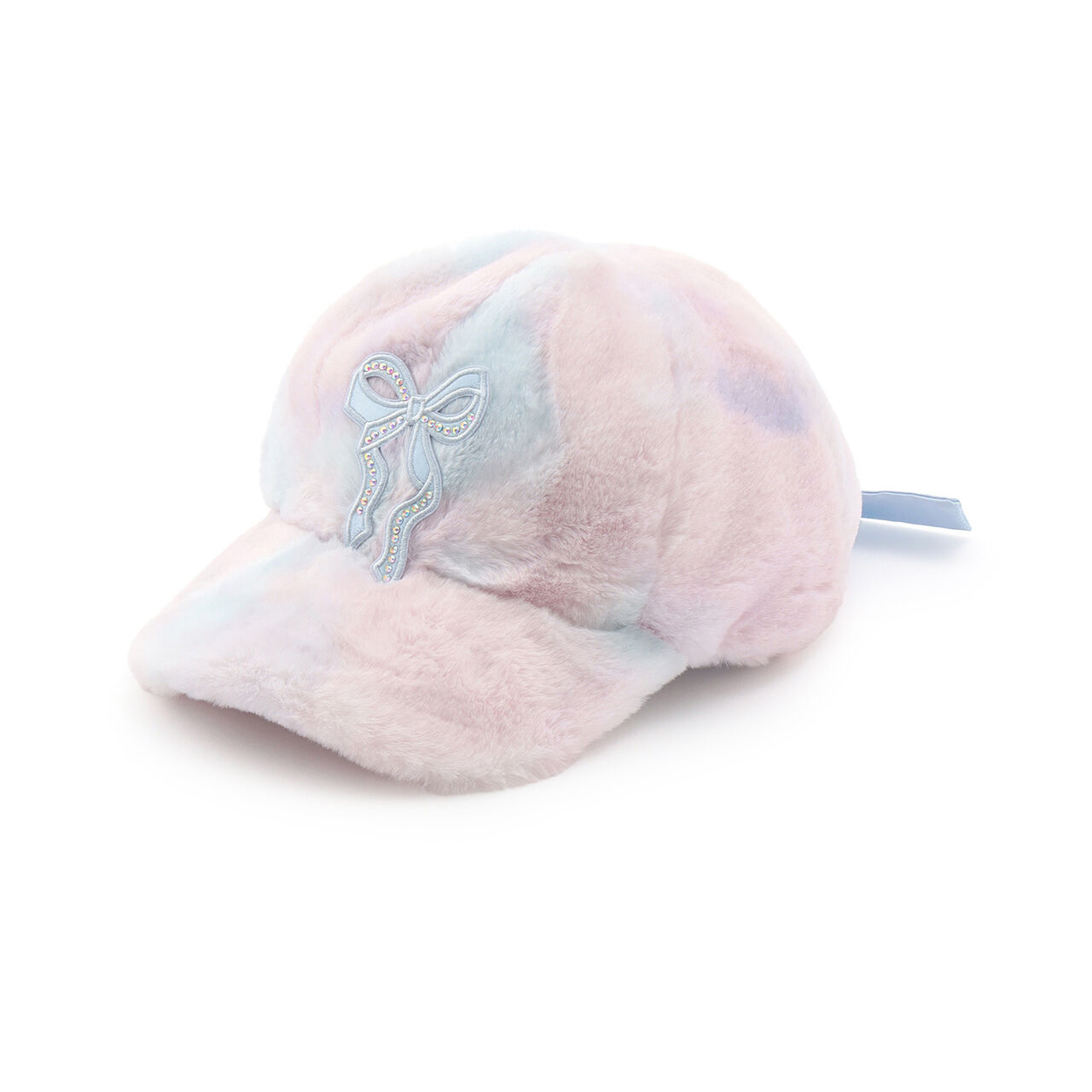 Ribbon Patch Faux Fur Cap,Multi color, large image number 8