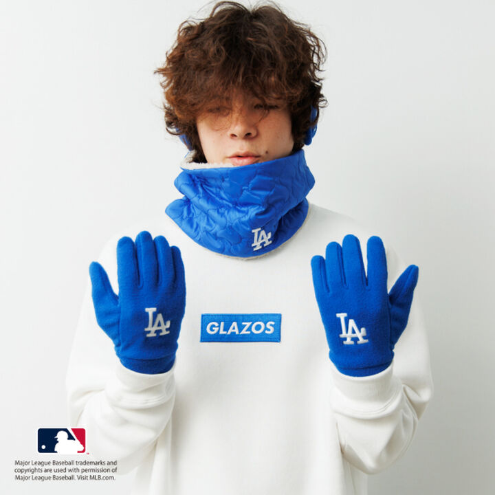 [MLB] Team Logo Fleece Gloves,Black, medium image number 1