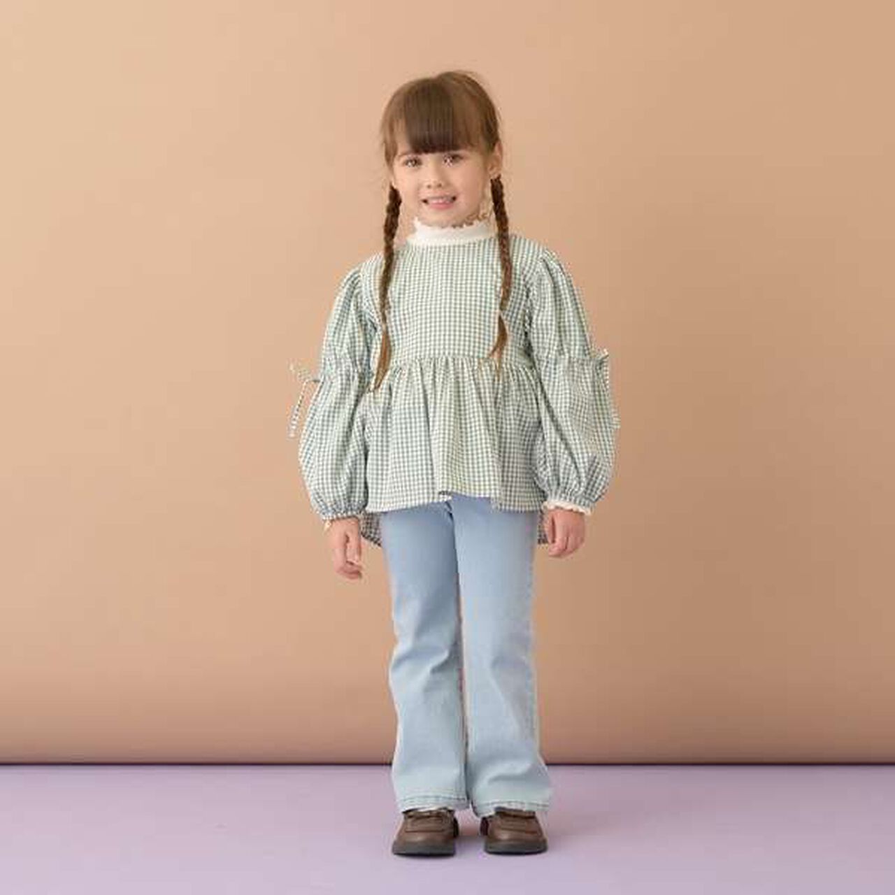 Voluminous Peplum Blouse,Brown, large image number 2