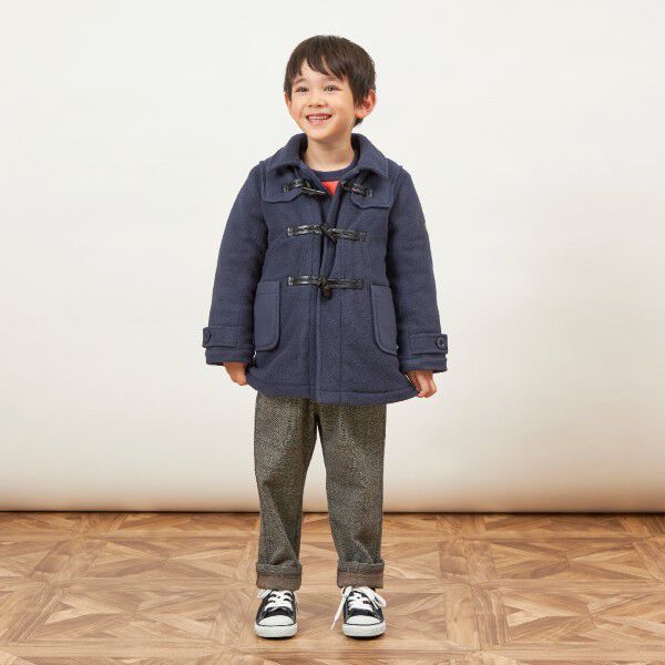 KP Boy Fleece Checkered Duffle Coat [90-130] | Narumiya Official