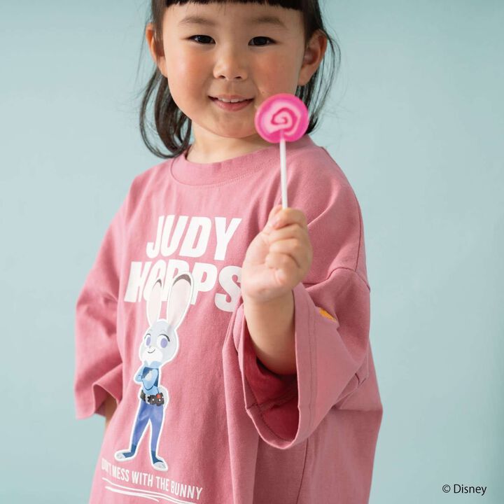 [Zootopia] Patch Embroidered Big Half T-Shirt,Green, medium image number 5