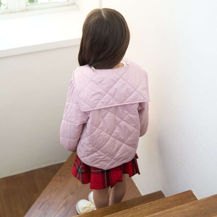 Quilted Bomber Jacket with Removable Sailor Collar,Charcoal gray, medium image number 29