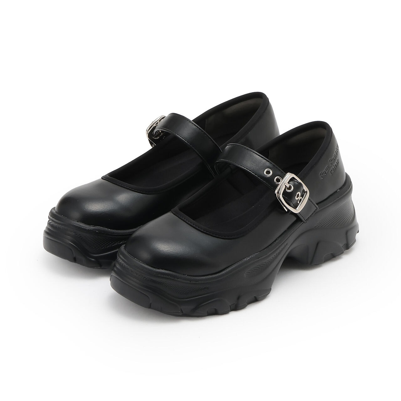 [Lightweight Sole] Plush Thick-Soled Ballet Sneakers,Black, large image number 6