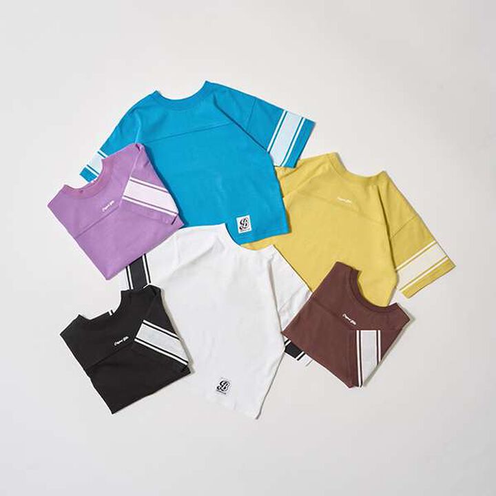 [Reversible] Line Print T-Shirt (Comfortable Jersey Fabric),Deep blue, medium image number 1