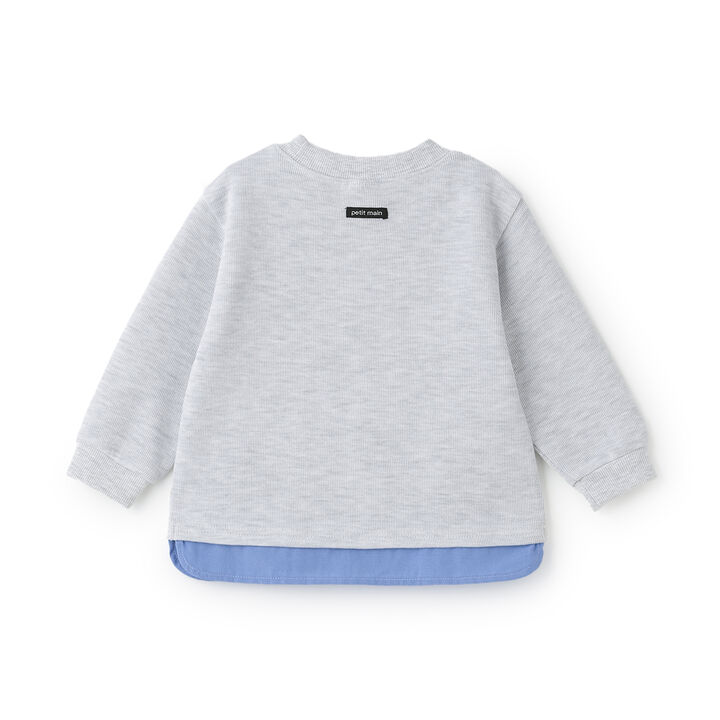 Drive Appliqu&eacute; Double-Face Long-Sleeve T-Shirt,Smoke white, medium image number 1