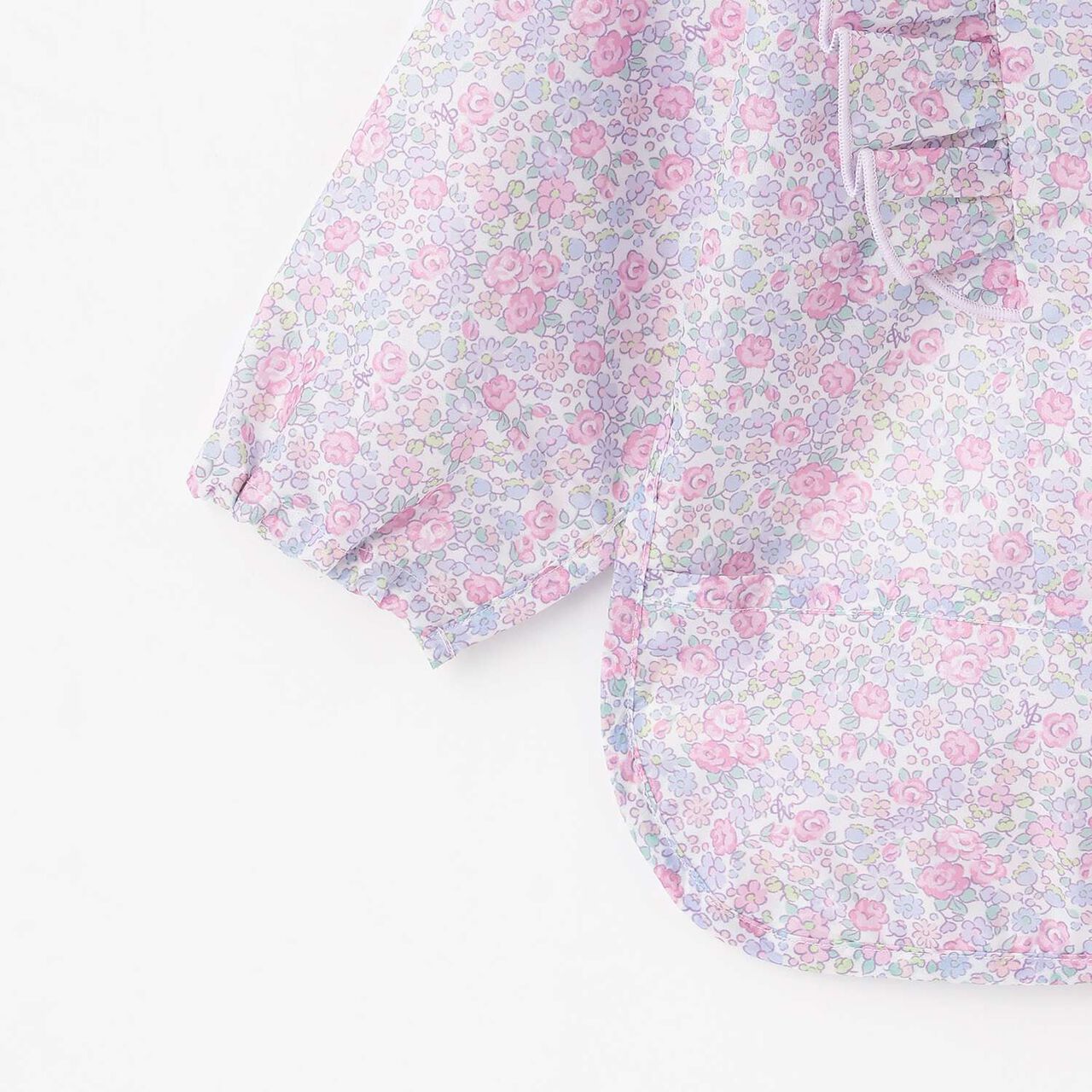 Little Flower Pattern Dining Smock,Pink, large image number 5