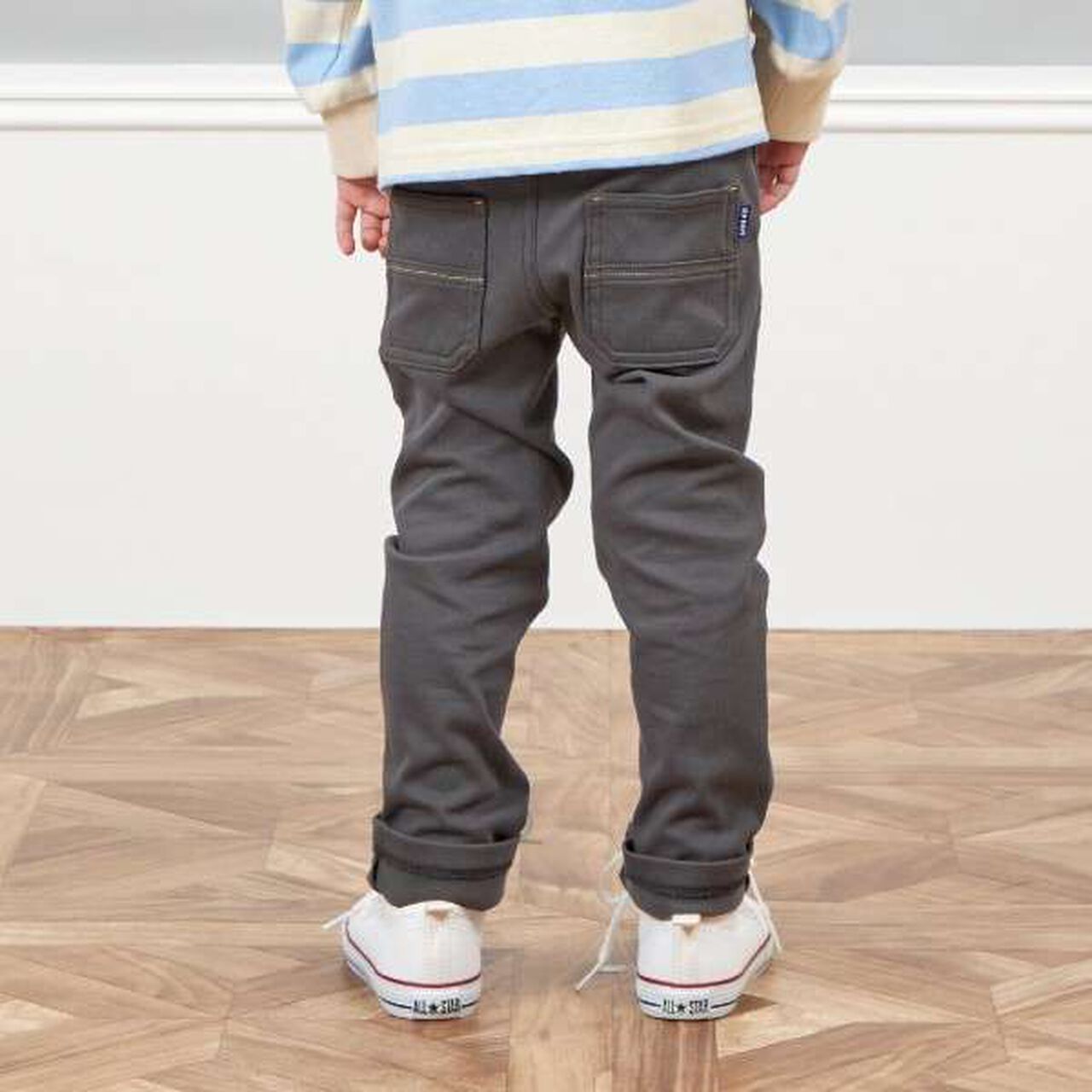 KPBOY Twill Stretch Brushed-Lining Pants [80-150],Green, large image number 5