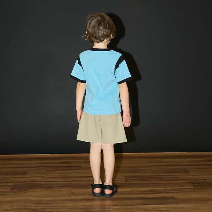 [Kaiteki Tenjiku] Bi-Color Printed T-Shirt,Turquoise, medium image number 7