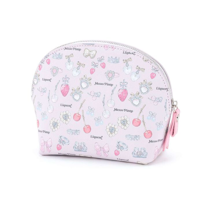 [Liquem] Pattern Round Pouch,Pink, medium image number 1