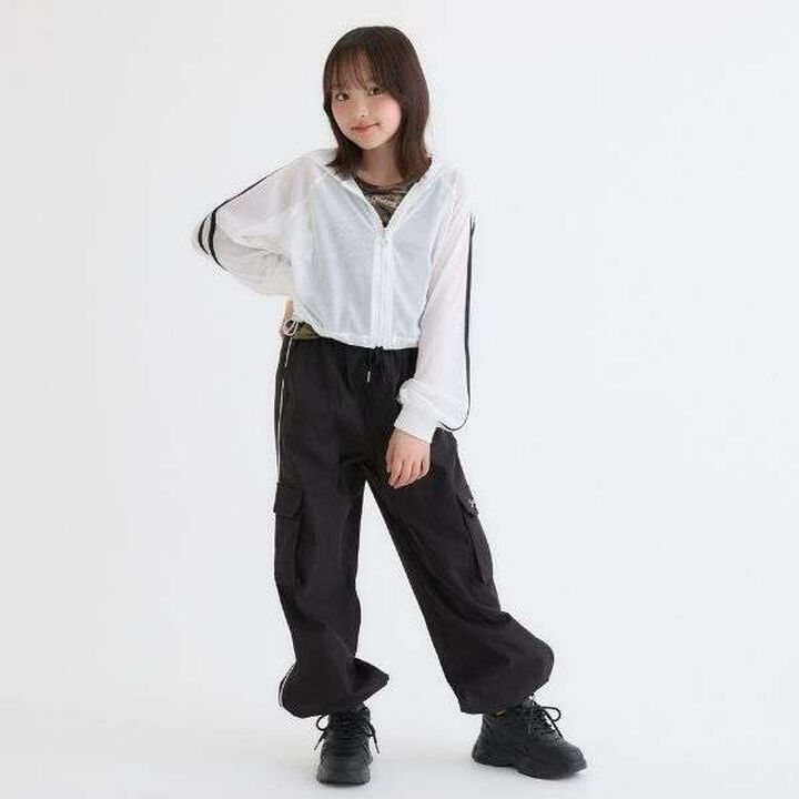 [3WAY] Mesh Hoodie & Camouflage Tank Set,Off white, medium image number 3