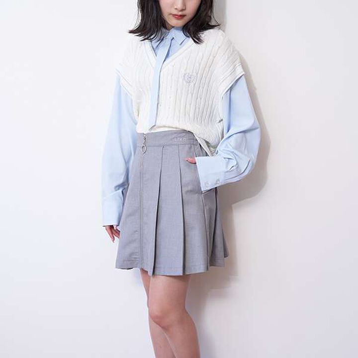 [LTXC] Pleated Skirt with Inner Shorts,Ivory, medium image number 6