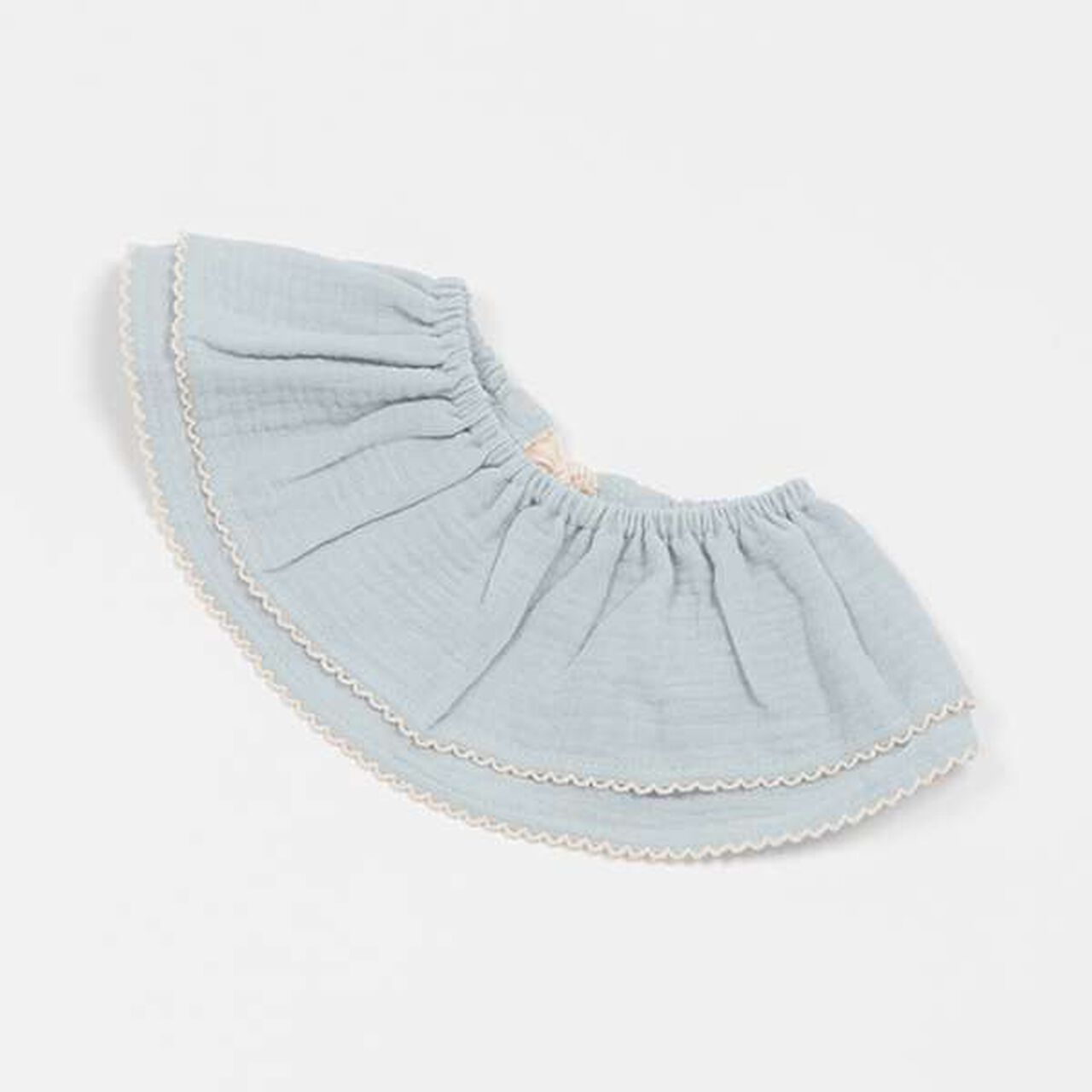 Frill Collar Bib with Pikomi Shin,Navy, large image number 2