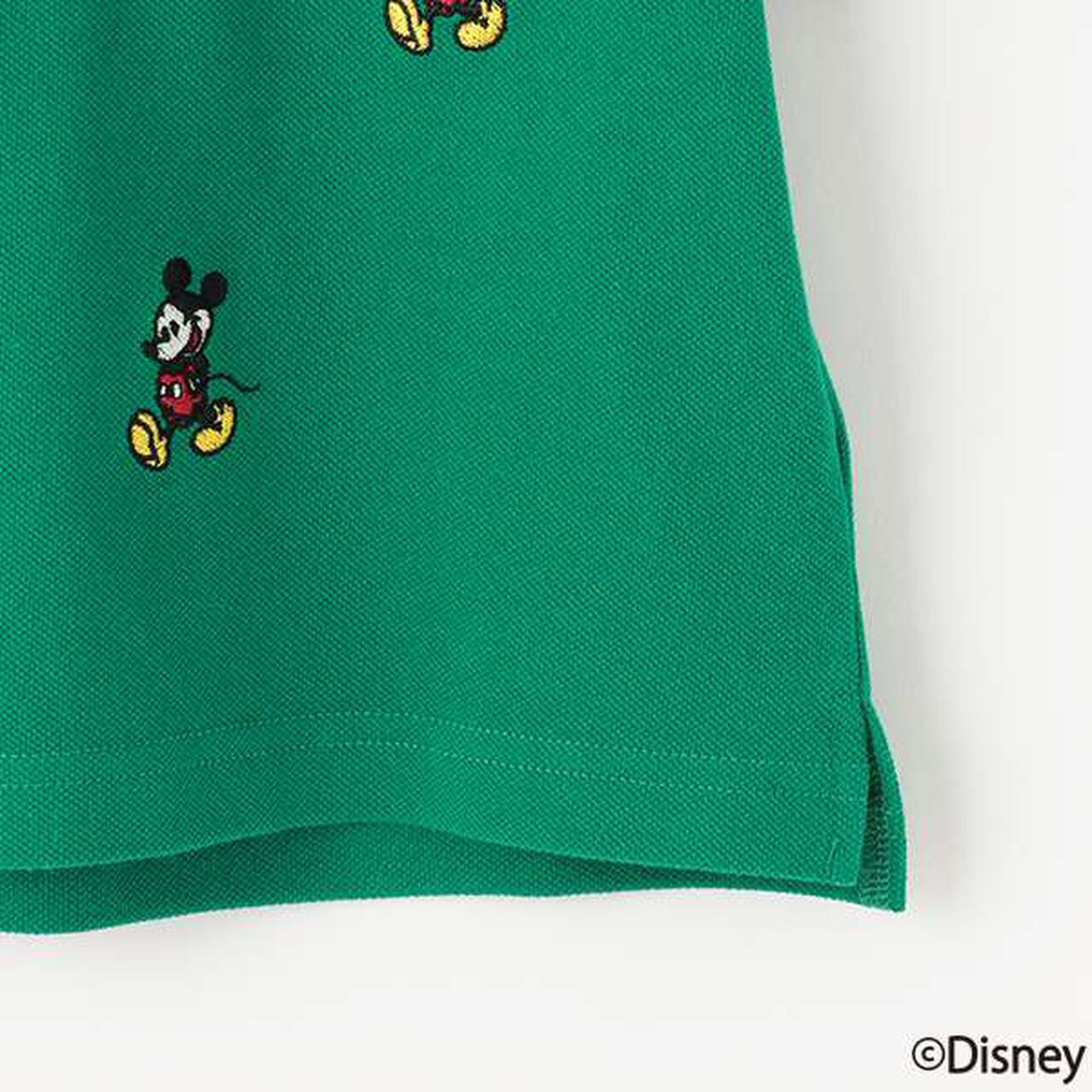 [Disney] Mickey/Embroidered Short-Sleeve Polo,Green, large image number 19