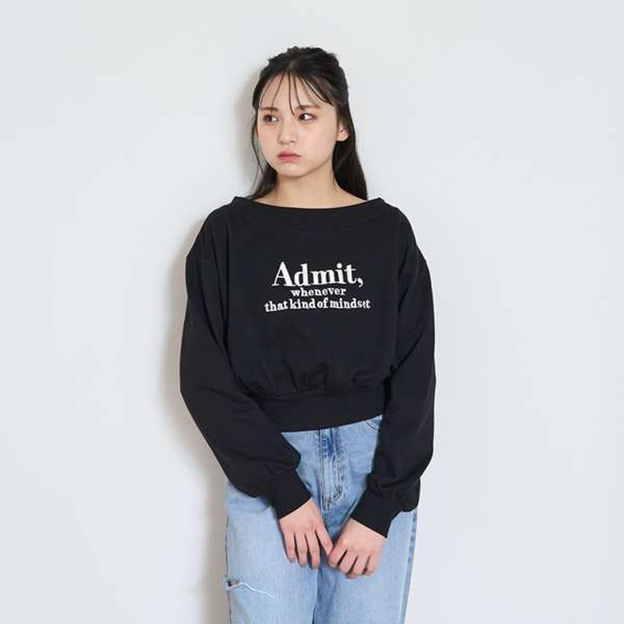 Off-Shoulder Pullover,Off white, large image number 13